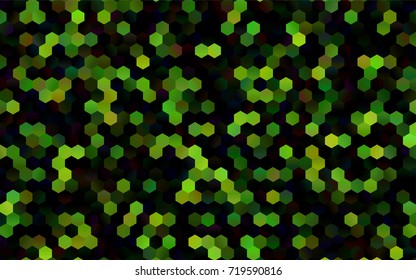 Dark Green vector pattern. Hexagonal template. Geometric sample. Repeating hexagon shapes. Brand-New texture for your design. Pattern can be used for background