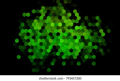 Dark Green vector pattern. Hexagonal template. Geometric sample. Repeating hexagon shapes. Brand-New texture for your design. Pattern can be used for background