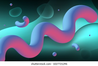 Dark Green vector pattern with lamp shapes. Glitter abstract illustration with wry lines. The best blurred design for your business.