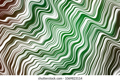Dark Green vector pattern with lamp shapes. Glitter abstract illustration with wry lines. The best blurred design for your business.