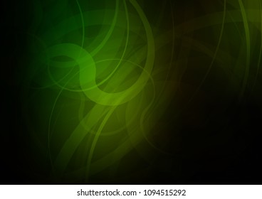 Dark Green vector pattern with lamp shapes. Modern gradient abstract illustration with bandy lines. A new texture for your  ad, booklets, leaflets.
