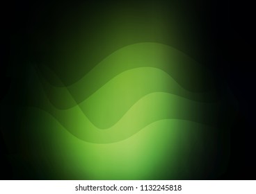 Dark Green vector pattern with lamp shapes. An elegant bright illustration with gradient. New composition for your brand book.