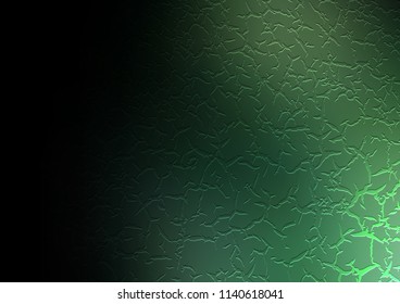 Dark Green vector pattern with lamp shapes. A sample with blurred bubble shapes. Marble style for your business design.