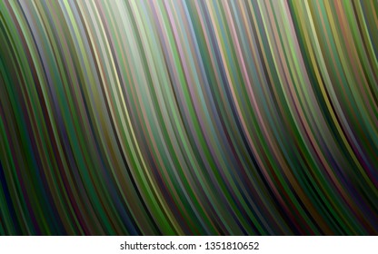 Dark Green vector pattern with lamp shapes. Colorful abstract illustration with gradient lines. The template for cell phone backgrounds.