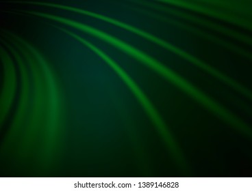 Dark Green vector pattern with lamp shapes. Blurred geometric sample with gradient bubbles.  Brand new design for your ads, poster, banner.