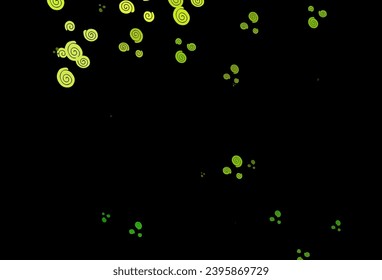 Dark Green vector pattern with lamp shapes. Glitter abstract illustration with wry lines. A completely new template for your business design.