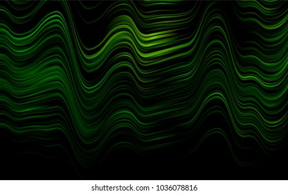 Dark Green vector pattern with lava shapes. A completely new color illustration in marble style. Textured wave pattern for backgrounds.