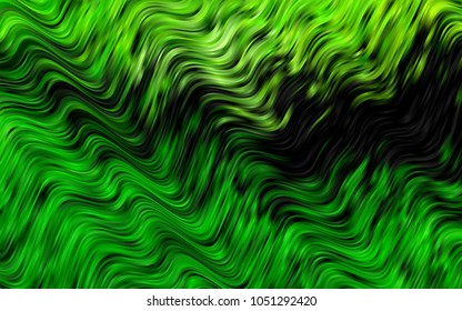 Dark Green vector pattern with lava shapes. Creative geometric illustration in marble style with gradient. New composition for your brand book.