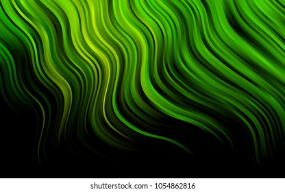 Dark Green vector pattern with lava shapes. Creative illustration in halftone marble style with gradient. The template for cell phone backgrounds.