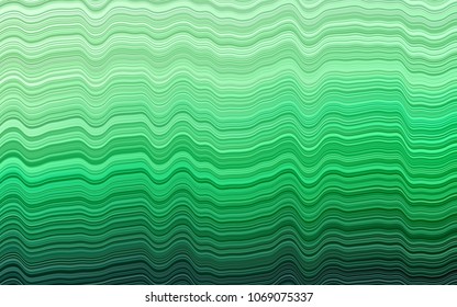 Dark Green vector pattern with lava shapes. An elegant bright illustration with gradient. Textured wave pattern for backgrounds.