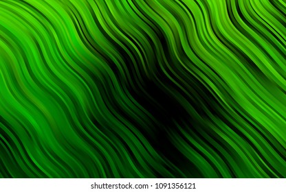 Dark Green vector pattern with lava shapes. A vague circumflex abstract illustration with gradient. A new texture for your  ad, booklets, leaflets.