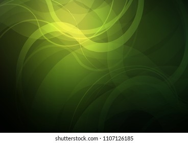 Dark Green vector pattern with lava shapes. Colorful abstract illustration with gradient lines. Pattern for your business design.