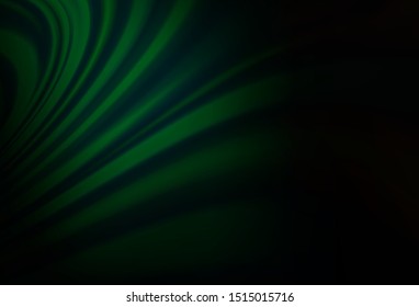 Dark Green vector pattern with lava shapes. A sample with blurred bubble shapes. Pattern for your business design.