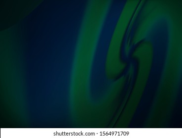 Dark Green vector pattern with lava shapes. Shining crooked illustration in marble style. Textured wave pattern for backgrounds.