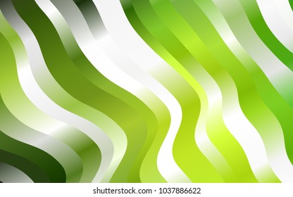Dark Green vector pattern with lines, ovals. Colorful abstract illustration with gradient lines. A completely new marble design for your business.