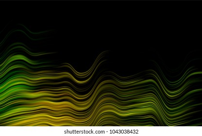 Dark Green vector pattern with lines, ovals. Colorful illustration in abstract marble style with gradient. A new texture for your  ad, booklets, leaflets.