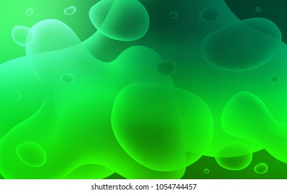 Dark Green vector pattern with lines, ovals. Geometric illustration in memphis style with gradient.  A completely new template for your business design.