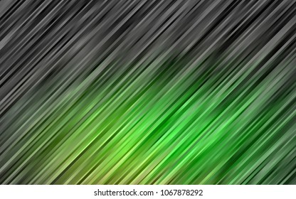 Dark Green vector pattern with lines, ovals. A sample with blurred bubble shapes. A completely new marble design for your business.