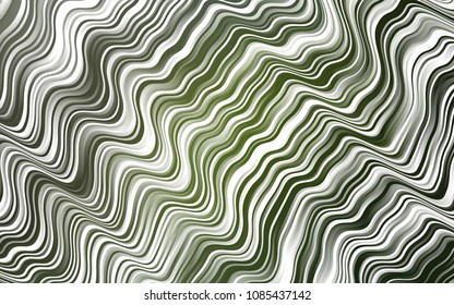 Dark Green vector pattern with lines, ovals. Brand-new colored illustration in marble style with gradient. The best blurred design for your business.