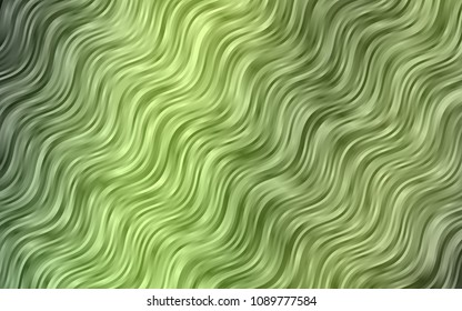 Dark Green vector pattern with lines, ovals. An elegant bright illustration with gradient. A completely new template for your business design.