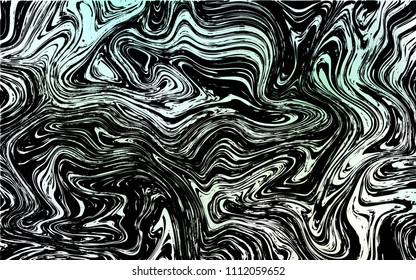 Dark Green vector pattern with lines, ovals. A completely new color illustration in marble style. A completely new template for your business design.