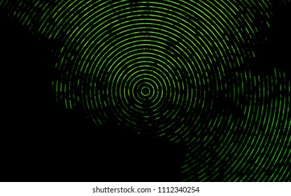 Dark Green vector pattern with lines, ovals. An elegant bright illustration with gradient. A completely new template for your business design.