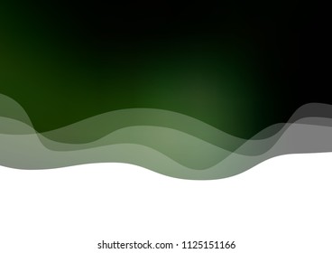 Dark Green vector pattern with lines, ovals. A completely new color illustration in marble style. Textured wave pattern for backgrounds.