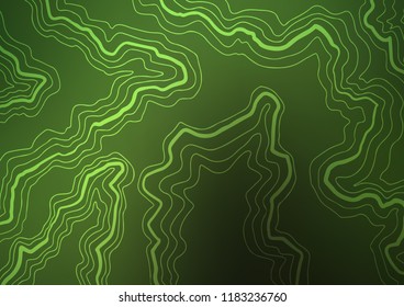 Dark Green vector pattern with lines, ovals. Colorful abstract illustration with gradient lines. Marble style for your business design.