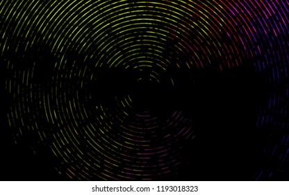 Dark Green vector pattern with lines, ovals. Colorful abstract illustration with gradient lines. Pattern for your business design.