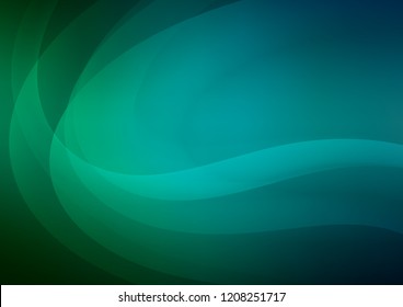 Dark Green vector pattern with lines, ovals. A completely new color illustration in marble style. A completely new template for your business design.