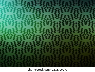 Dark Green vector pattern with lines, rectangles. Colorful decorative design in simple style with lines, rhombuses. Pattern for ads, posters, banners.
