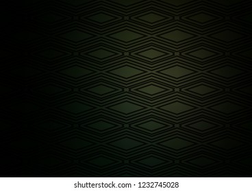 Dark Green vector pattern with lines, rectangles. Colorful illustration with lines, cubes on abstract template. Pattern for websites, landing pages.