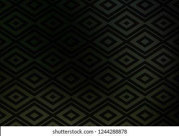 Dark Green vector pattern with lines, rectangles. Colorful decorative design in simple style with lines, rhombuses. Best design for your ad, poster, banner.