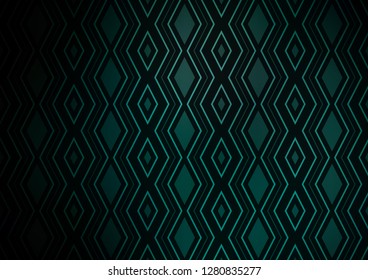 Dark Green vector pattern with lines, rectangles. Modern geometric abstract illustration with lines, squares. Pattern for websites, landing pages.