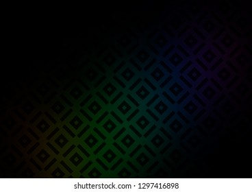 Dark Green vector pattern with lines, rectangles. Colorful illustration with lines, cubes on abstract template. Pattern for business booklets, leaflets.