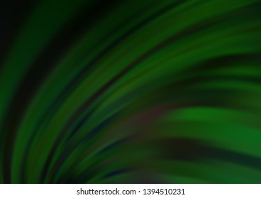 Dark Green vector pattern with lines, ovals. Shining crooked illustration in marble style. The elegant pattern for brand book.