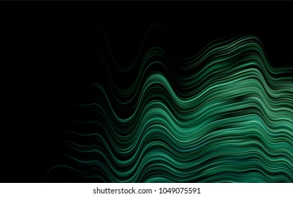 Dark Green vector pattern with liquid shapes. Colorful abstract illustration with gradient lines. Marble design for your web site.