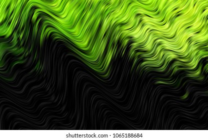 Dark Green vector pattern with liquid shapes. Colorful abstract illustration with gradient lines. A completely new marble design for your business.