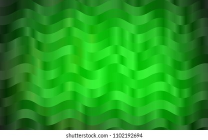 Dark Green vector pattern with liquid shapes. Shining illustration, which consist of blurred lines, circles. A new texture for your  ad, booklets, leaflets.