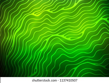 Dark Green vector pattern with liquid shapes. Colorful illustration in abstract marble style with gradient. Textured wave pattern for backgrounds.