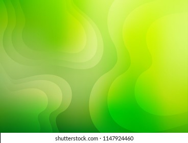 Dark Green vector pattern with liquid shapes. A sample with blurred bubble shapes. The template for cell phone backgrounds.