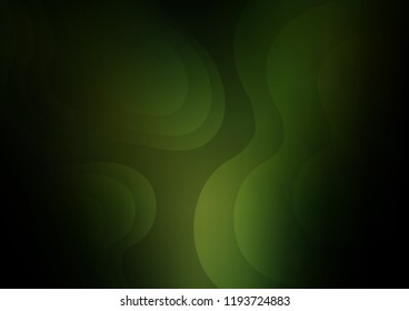 Dark Green vector pattern with liquid shapes. Creative illustration in halftone marble style with gradient. New composition for your brand book.