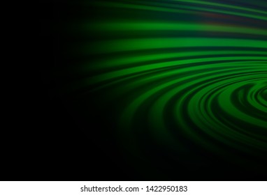 Dark Green vector pattern with liquid shapes. Colorful abstract illustration with gradient lines. Brand new design for your ads, poster, banner.
