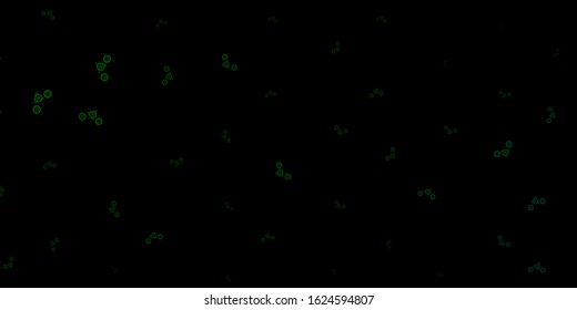 Dark Green vector pattern with magic elements. Abstract illustration with gothic gradient shapes. Simple base for your occult design.