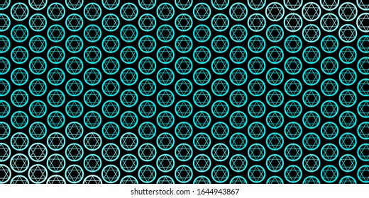 Dark Green vector pattern with magic elements. Colorful vintage illustration with gradient alchemy shapes. Simple base for your occult design.