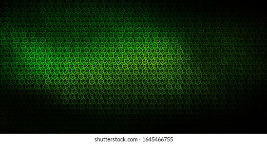 Dark Green vector pattern with magic elements. Abstract illustration with gothic gradient shapes. Design for magic, spiritual events.