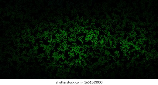 Dark Green vector pattern with magic elements. Abstract illustration with gothic gradient shapes. Background for esoteric, mystic designs.