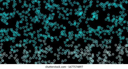 Dark Green vector pattern with magic elements. Colorful vintage illustration with gradient alchemy shapes. Background for esoteric, mystic designs.