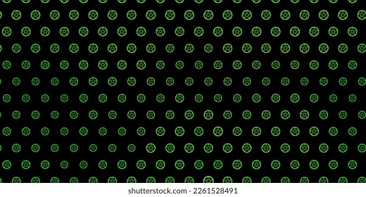 Dark Green vector pattern with magic elements. Colorful vintage illustration with gradient alchemy shapes. Best design halloween events.