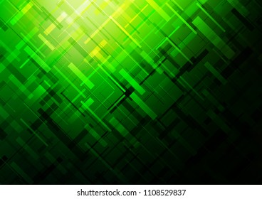 Dark Green vector pattern with narrow lines. Decorative shining illustration with lines on abstract template. The pattern can be used as ads, poster, banner for commercial.